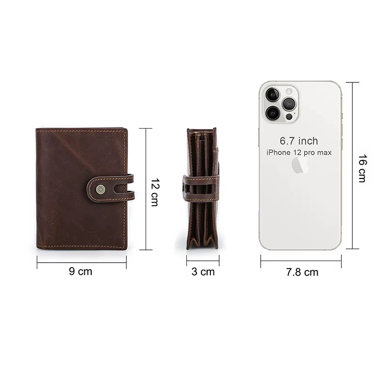 CONTACT'S Genuine Leather Airtag Wallets for Men RFID Aluminum Card Holder Metal Wallets Zip Coin Purse Money Clip Men'S Wallets