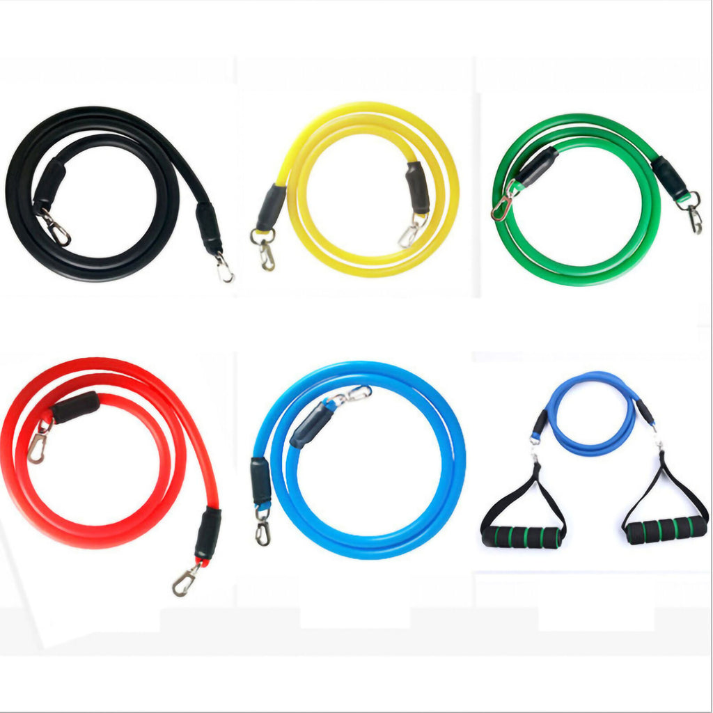 11Pcs/Set Latex Resistance Bands Multifunction Elastic Exercise Resistance Bands