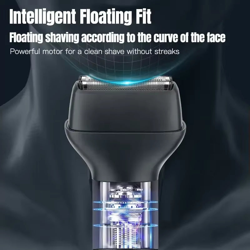 Beard Trimmer for Men Professional Electric Foil Shaver & Hair Clippers, 5-In-1 Mens Grooming Kit Body Shaver Groomer Waterproof